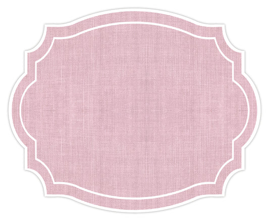 VINTAGE FRAME PINK BURLAP TEXTURE LOOK PLACEMAT