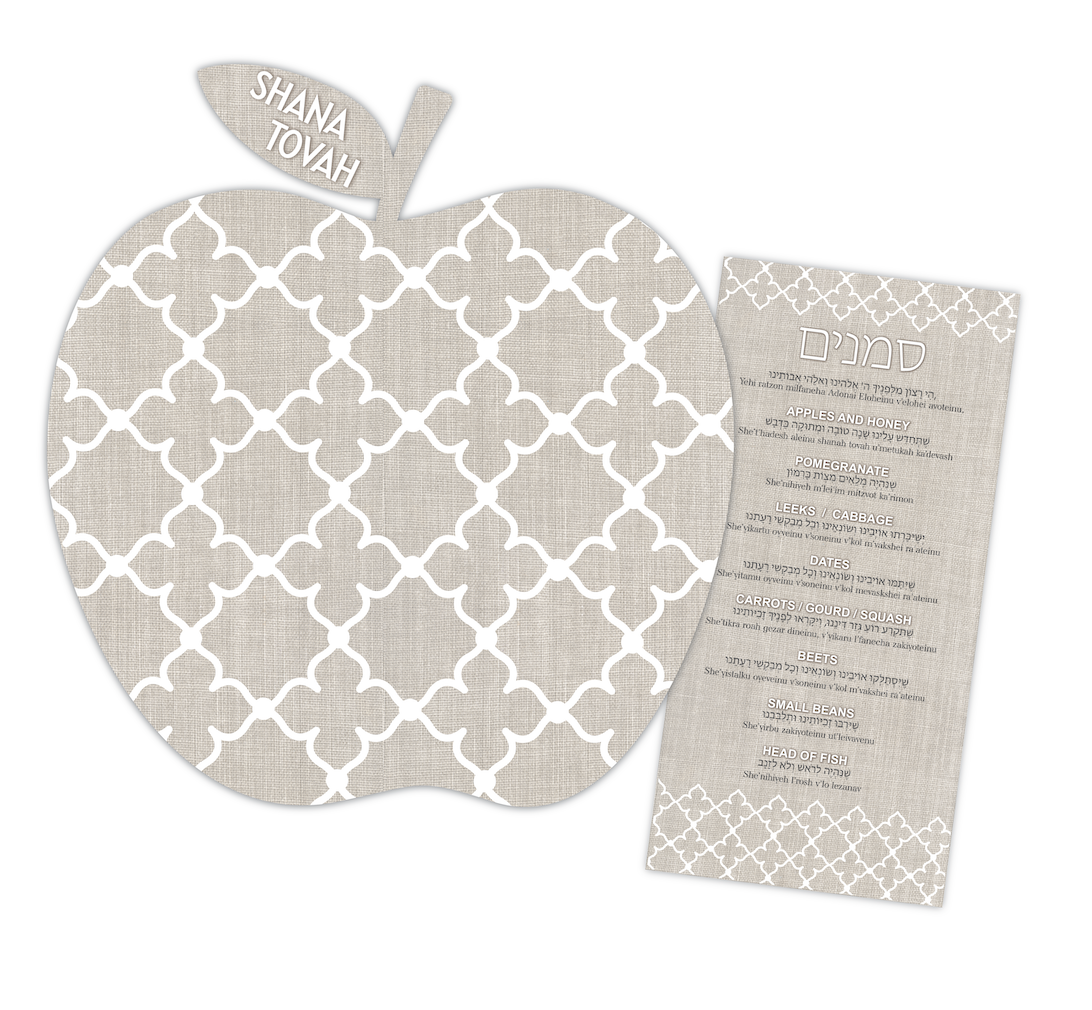 Ornamental Apple table accent with Simnim cards