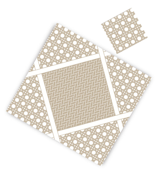 RATTAN DIAMONDS PAPER PLACEMAT