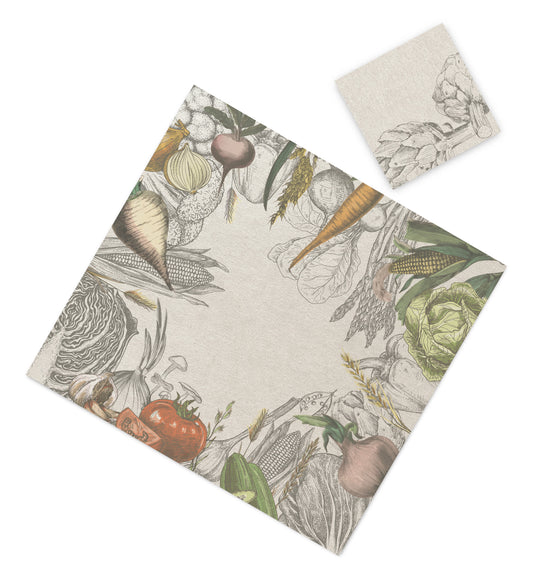 VEGGIES OVER CRAFT LOOK PAPER PLACEMAT