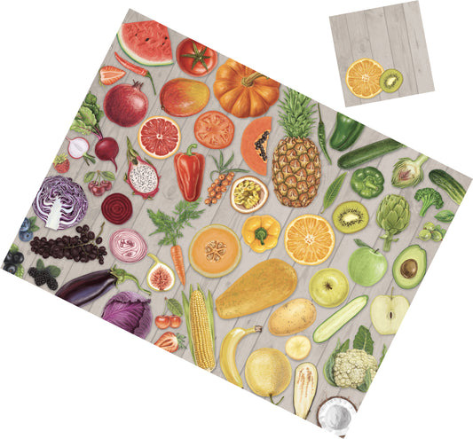 VEGGIES AND FRUITS PAPER PLACEMAT