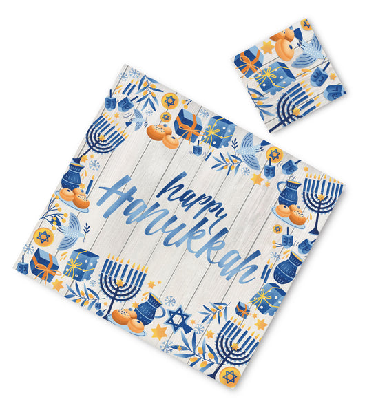 HAPPY HANUKKAH PAPER PLACEMAT