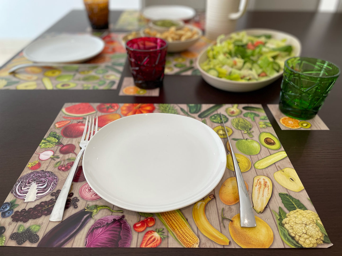 VEGGIES AND FRUITS PAPER PLACEMAT