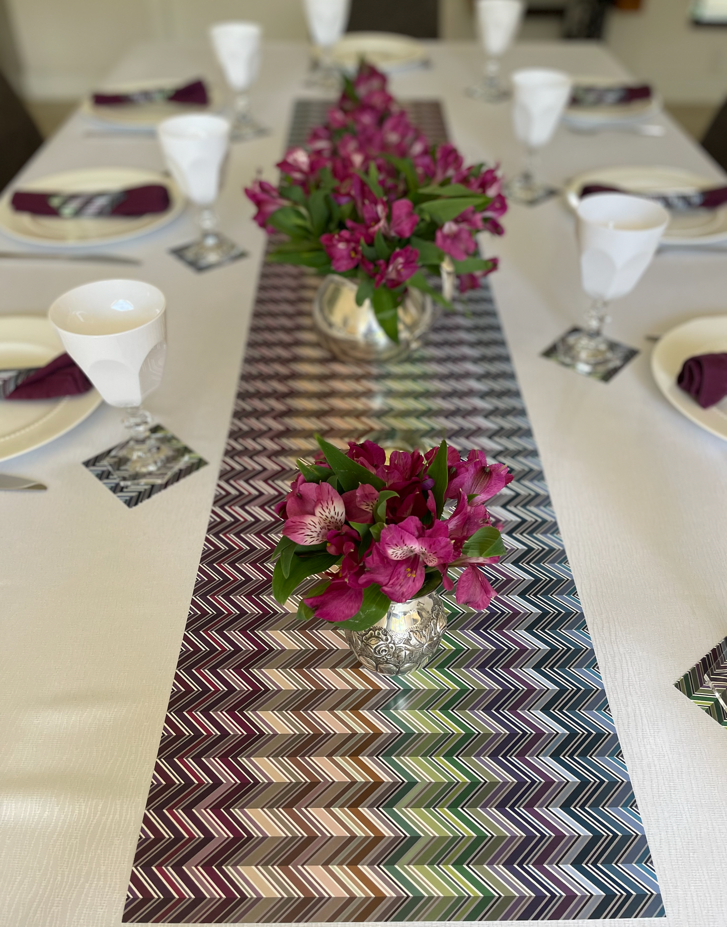 ZIG ZAG COLORFUL PAPER PLACEMAT