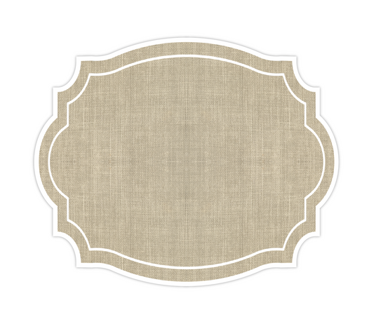 VINTAGE FRAME BURLAP TEXTURE LOOK PLACEMAT