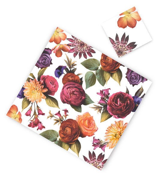 COLORFUL FLOWERS PAPER PLACEMAT