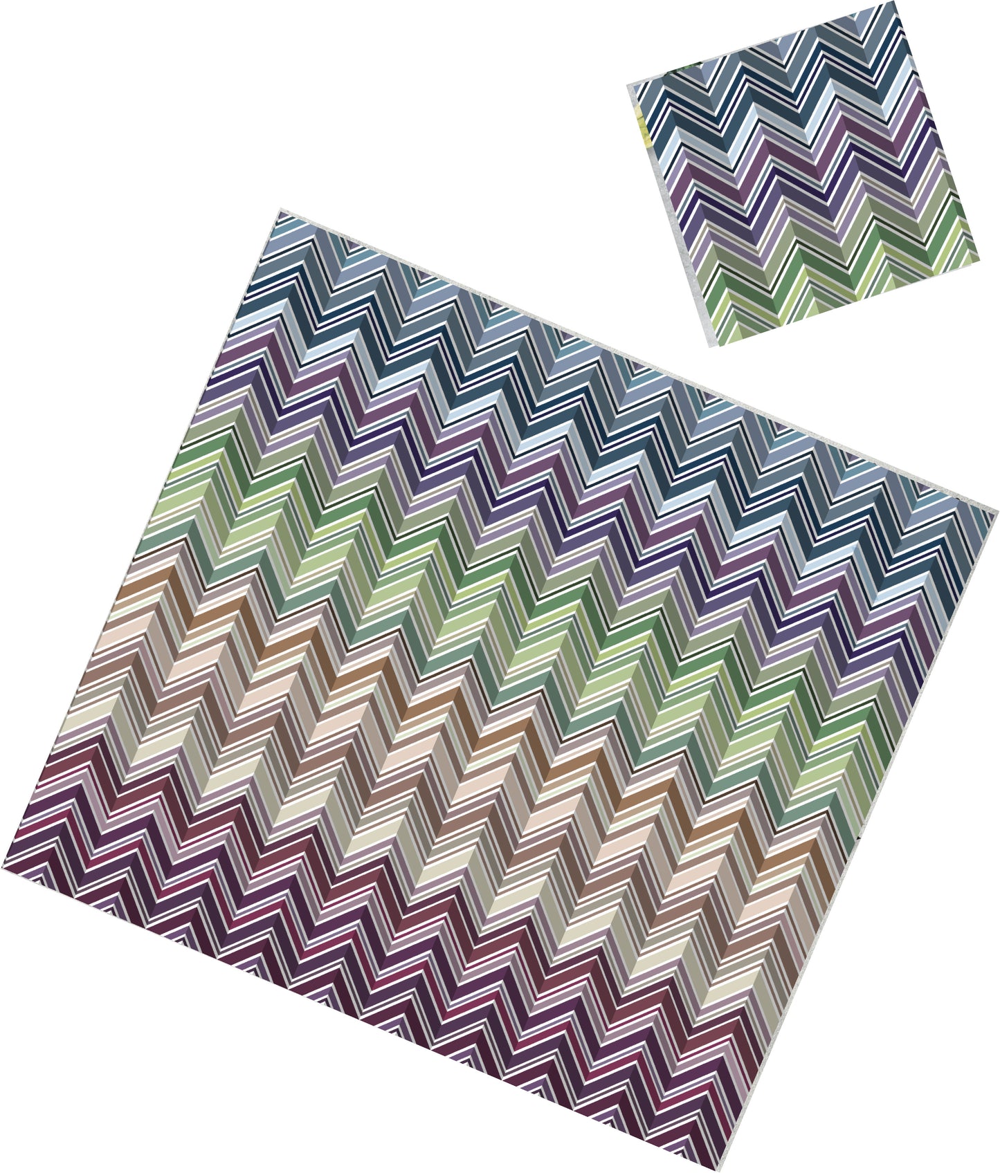 ZIG ZAG COLORFUL PAPER PLACEMAT